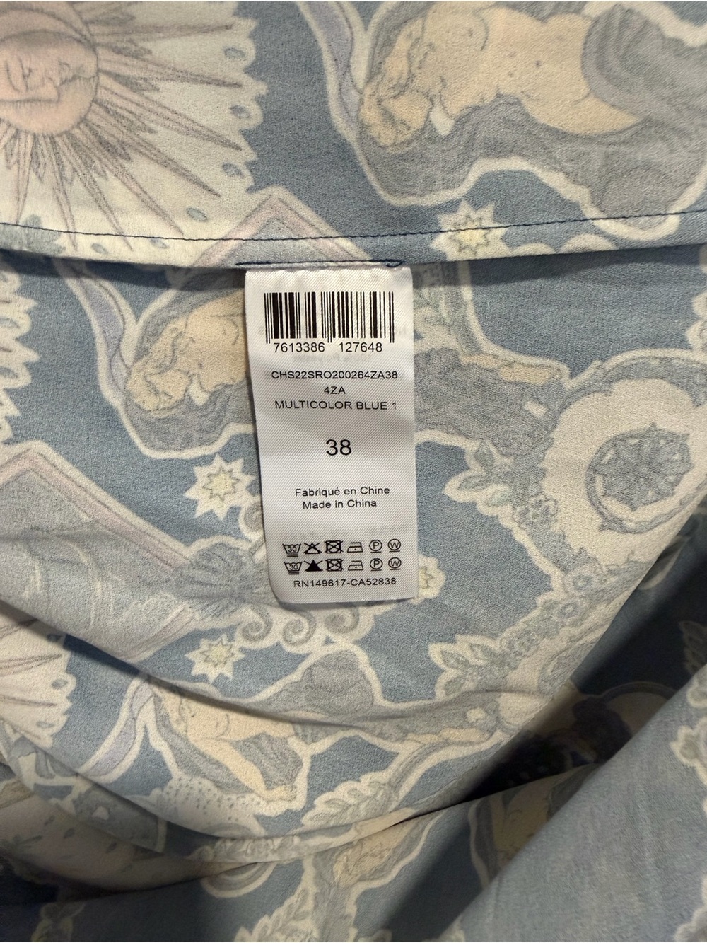 See by Chloé Tarot Lover’s Print Maxi Dress FR 38 US 6 Boho Flowy Celestial - Picture 5 of 7